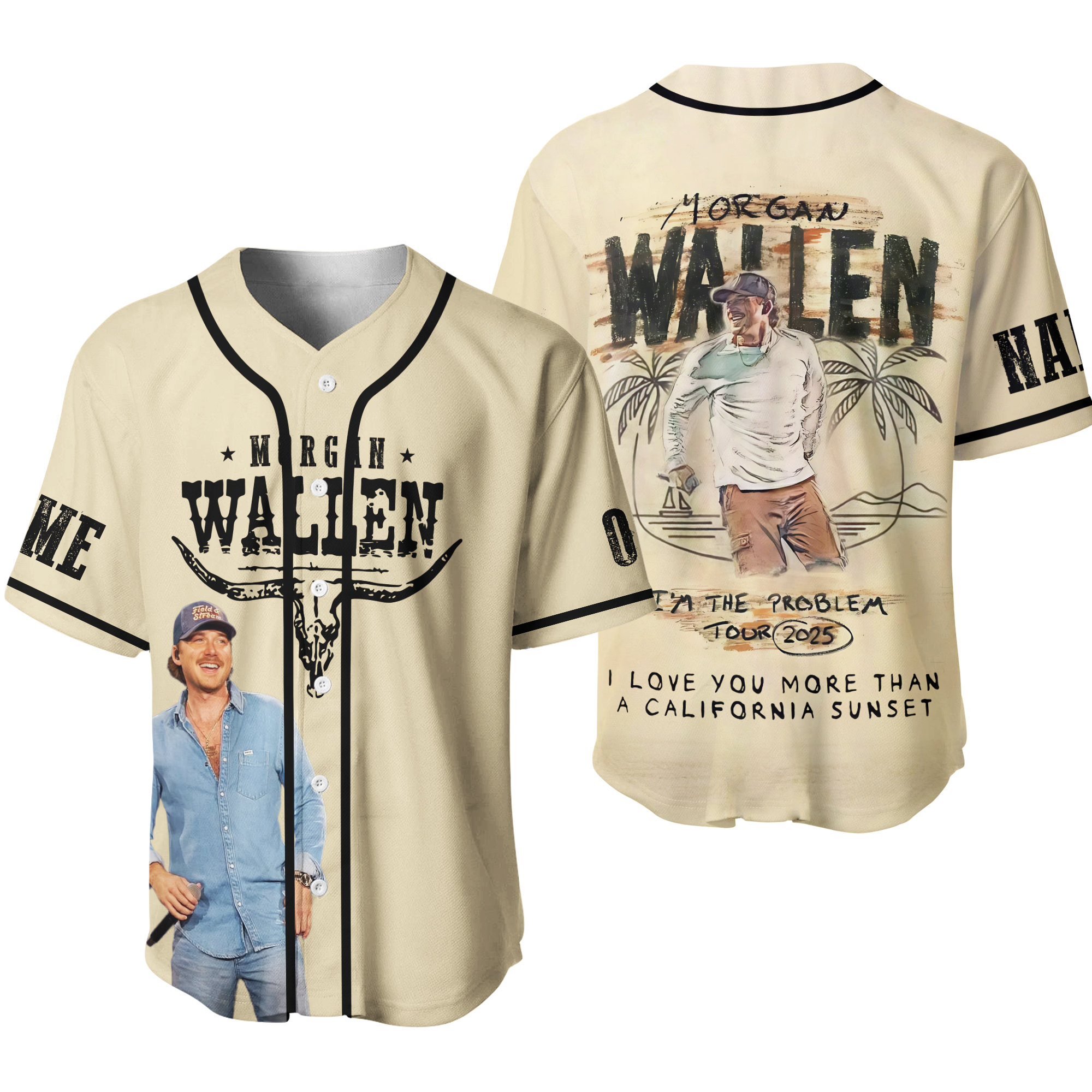 Wallen Western I’m The Problem Tour 2025 Personalized Baseball Jersey