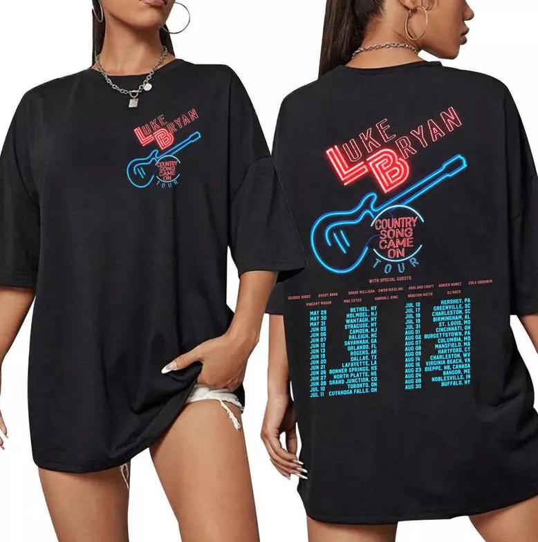 Luke Bryan Country Song Came On Tour 2025 Two Sides Shirt