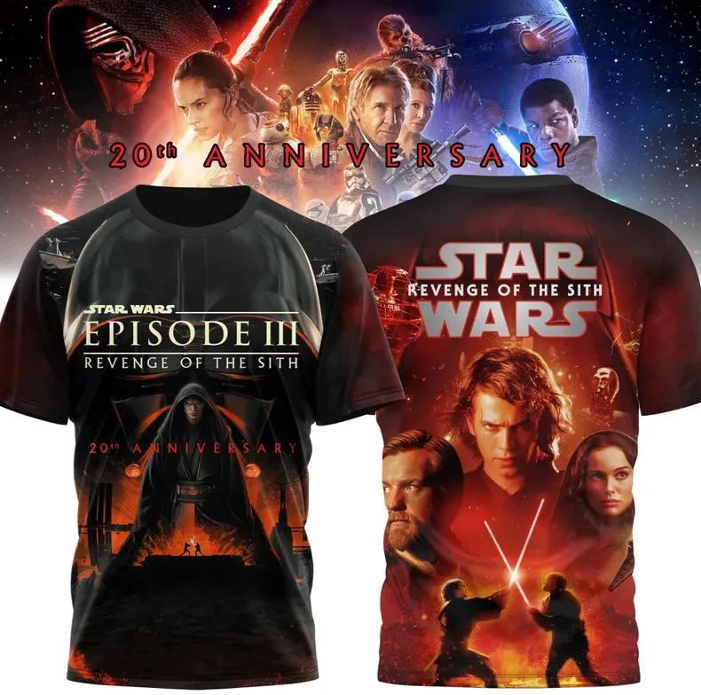 Vintage Revenge Of The Sith 20th 3d T-shirt, Darthh Vaderr Tee