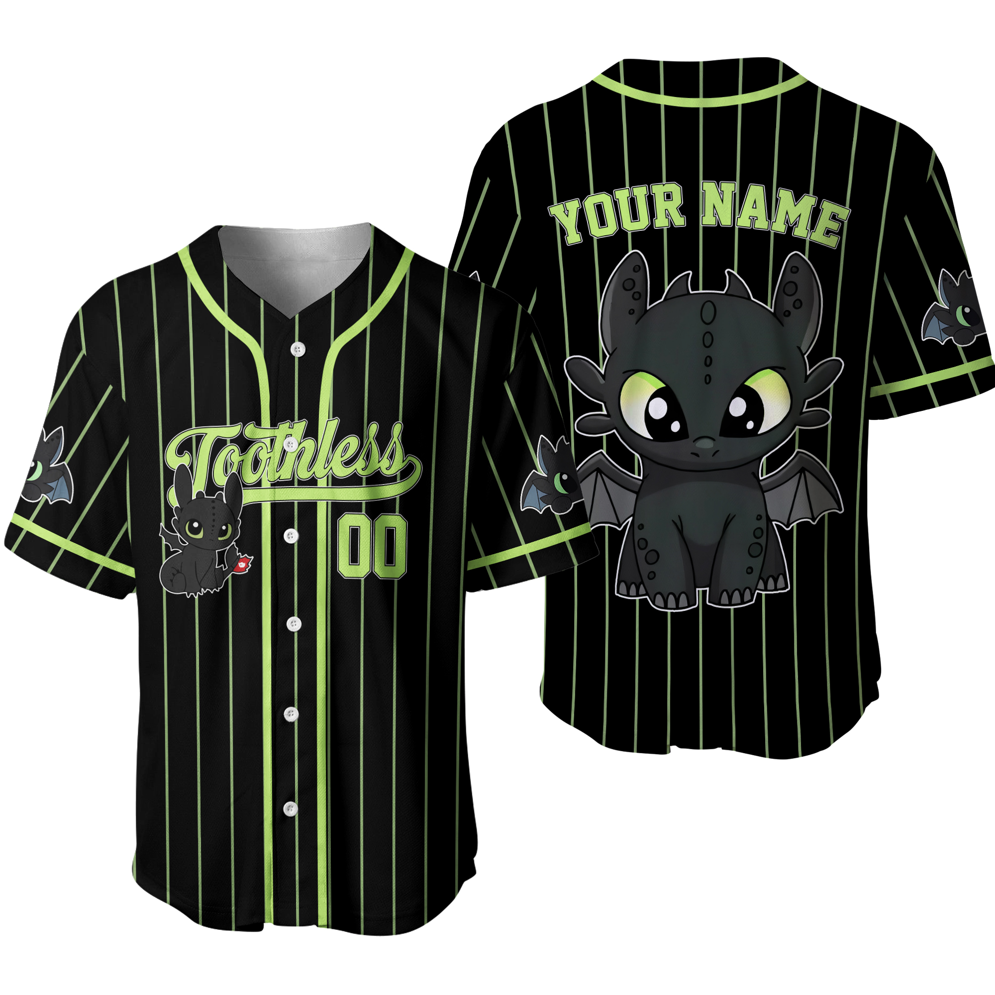 Custom Toothless Baseball Jersey, Dragon Baby Baseball Shirt, Matching Team Jersey