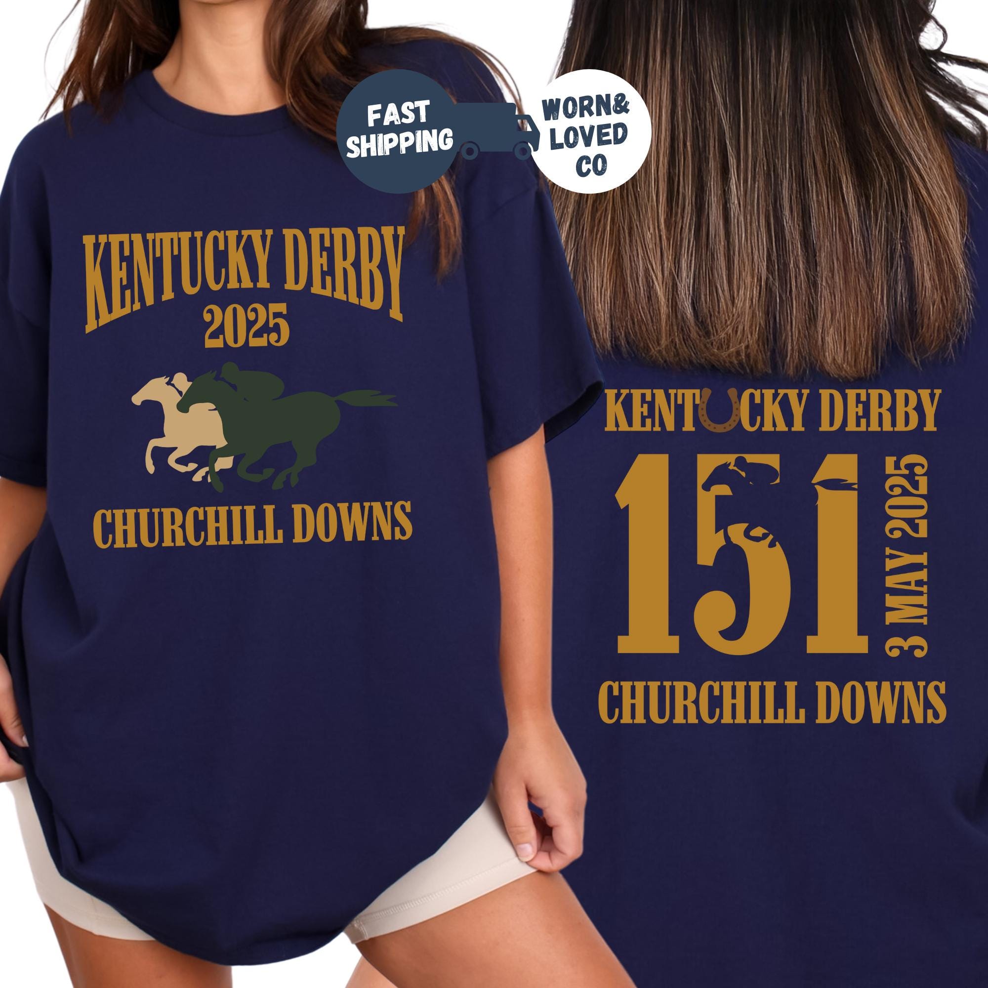 Kentucky Derby 2025 Double Sided T-shirts, Horse Racing Lover T-shirt