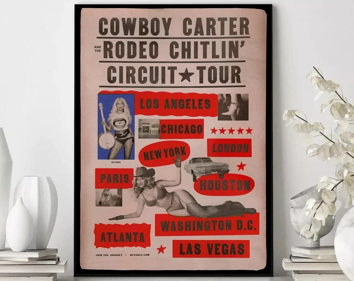 Cowboy Carter Tour 2025 Poster