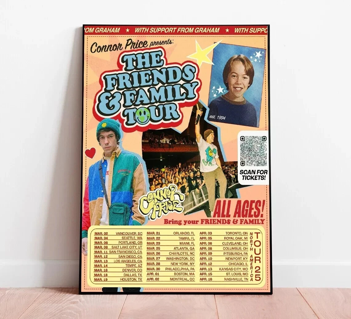 Connor Price Present 2025 - The Friends &amp; Family Tour Poster