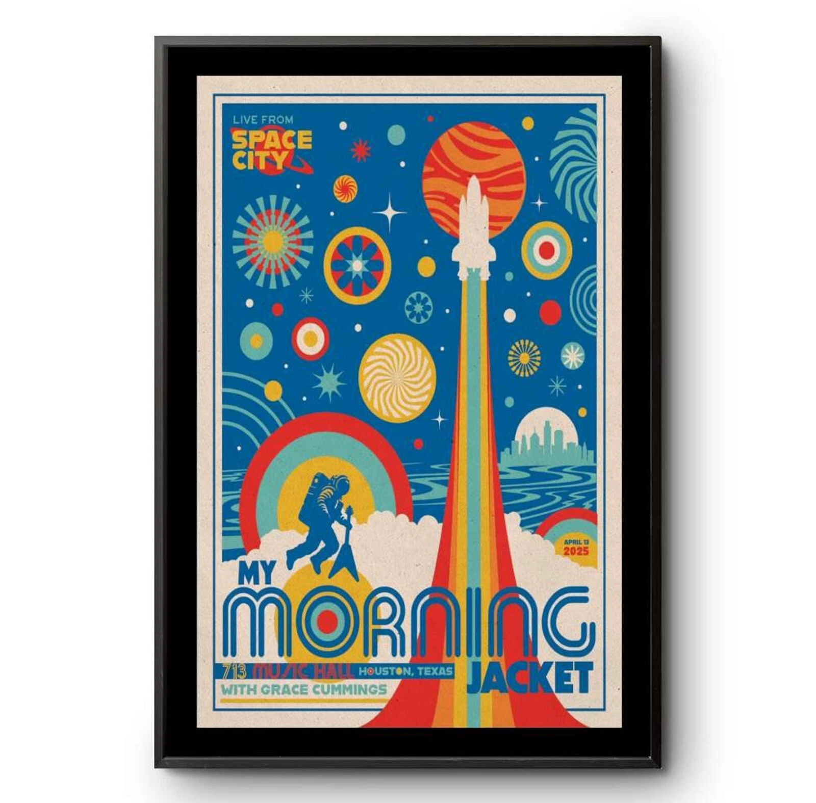 My Morning Jacket 713 Music Hall, Houston, Tx Apr 13 2025 Tour Poster
