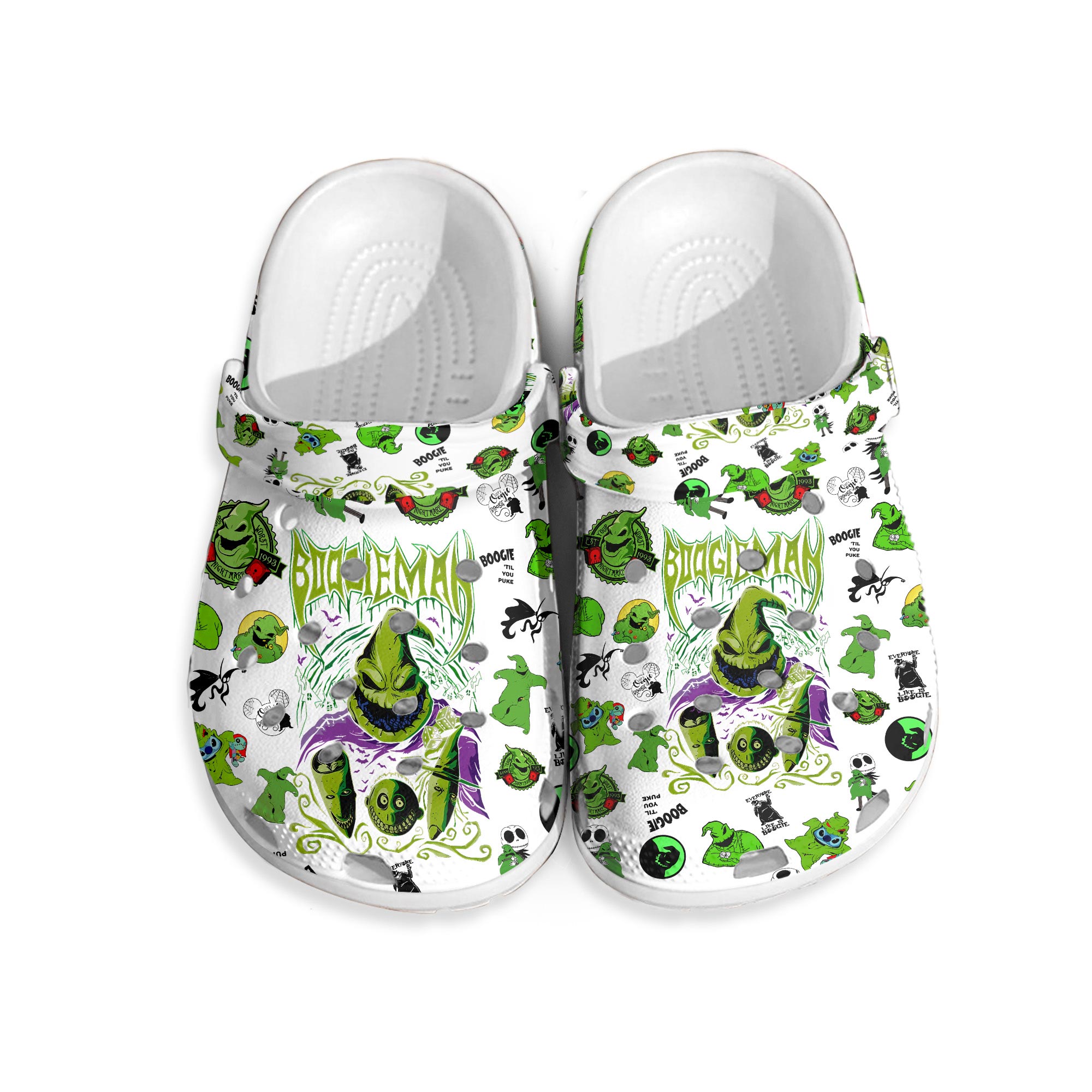 Boogie Man Nightmare Before Christmas Til You Puke Unisex Classic Clogs