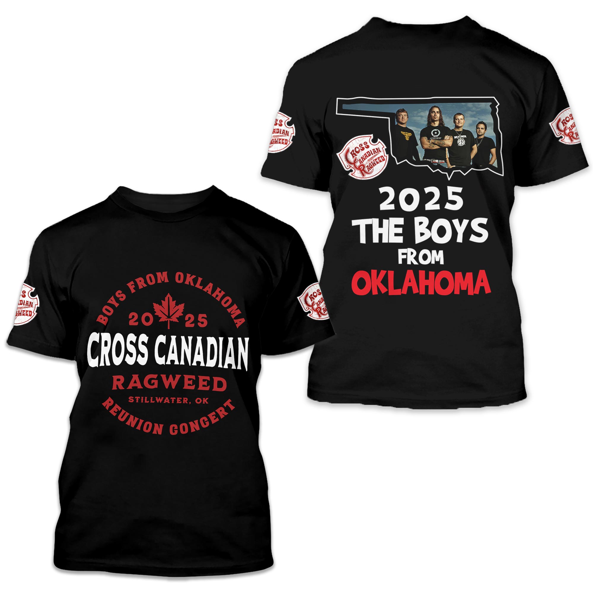 Cross Canadian Ragweed 2025 The Boys From Oklahoma Aop 3d T-shirt
