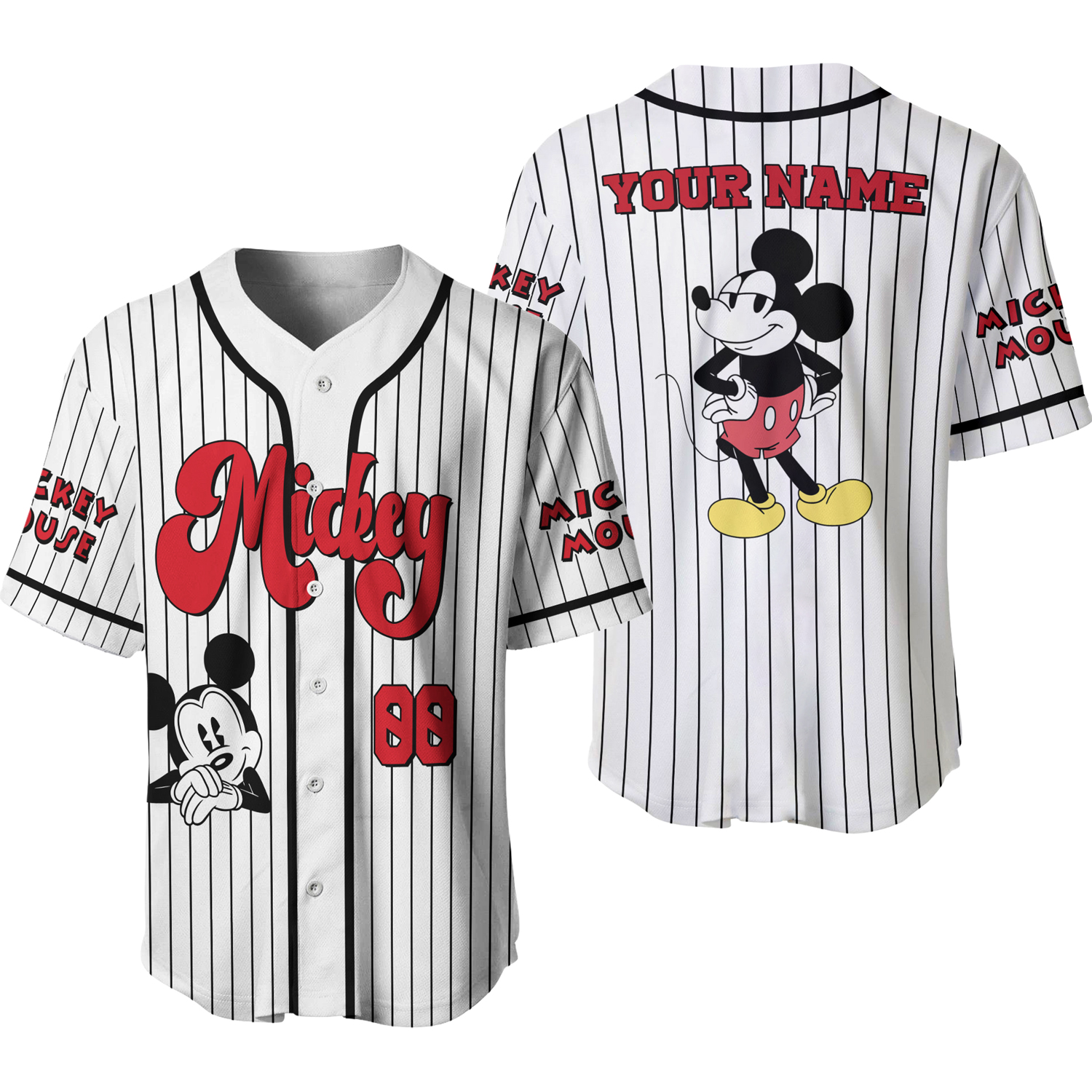 Personalized Mickeyy Baseball Jersey, Mickeyy Mouse Baseball Shirt, Mickeyy Disneyyy