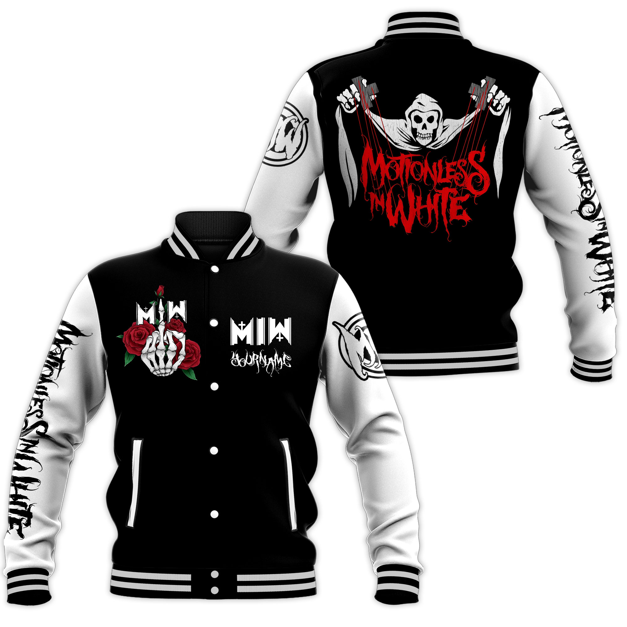 Motionless In White Custom Baseball Jacket
