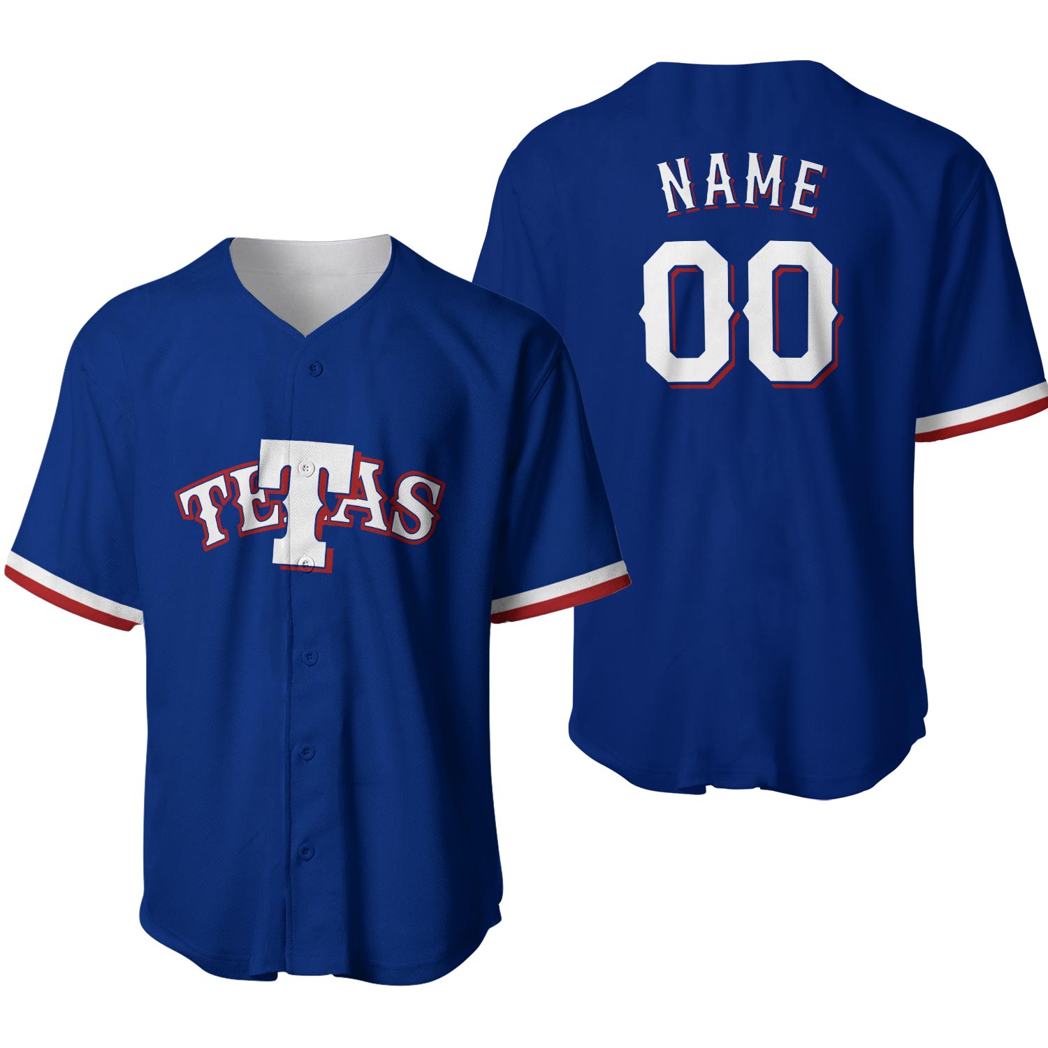 Tetas Baseball Jersey - Texas Overlap Shirt - Spanish Baseball Vulgar