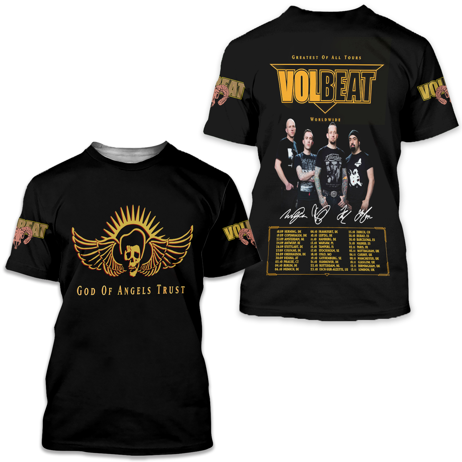 Volbeat Greatest Of All Tours Worldwide 2025 Shirt 3d Tshirt
