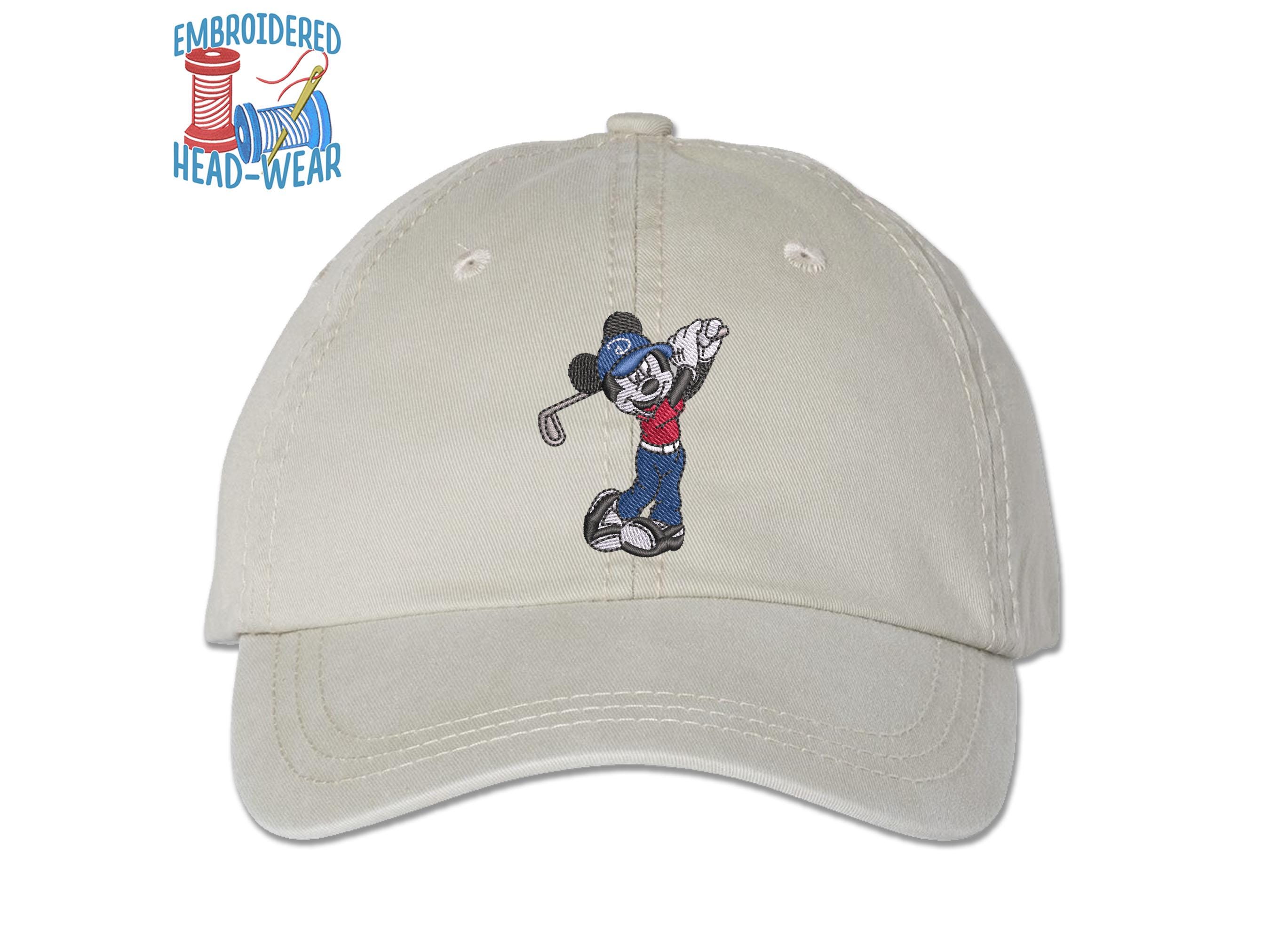 Mickeyy Playing Golf Embroidered Cap | Disneyyy Mouse Golf Club