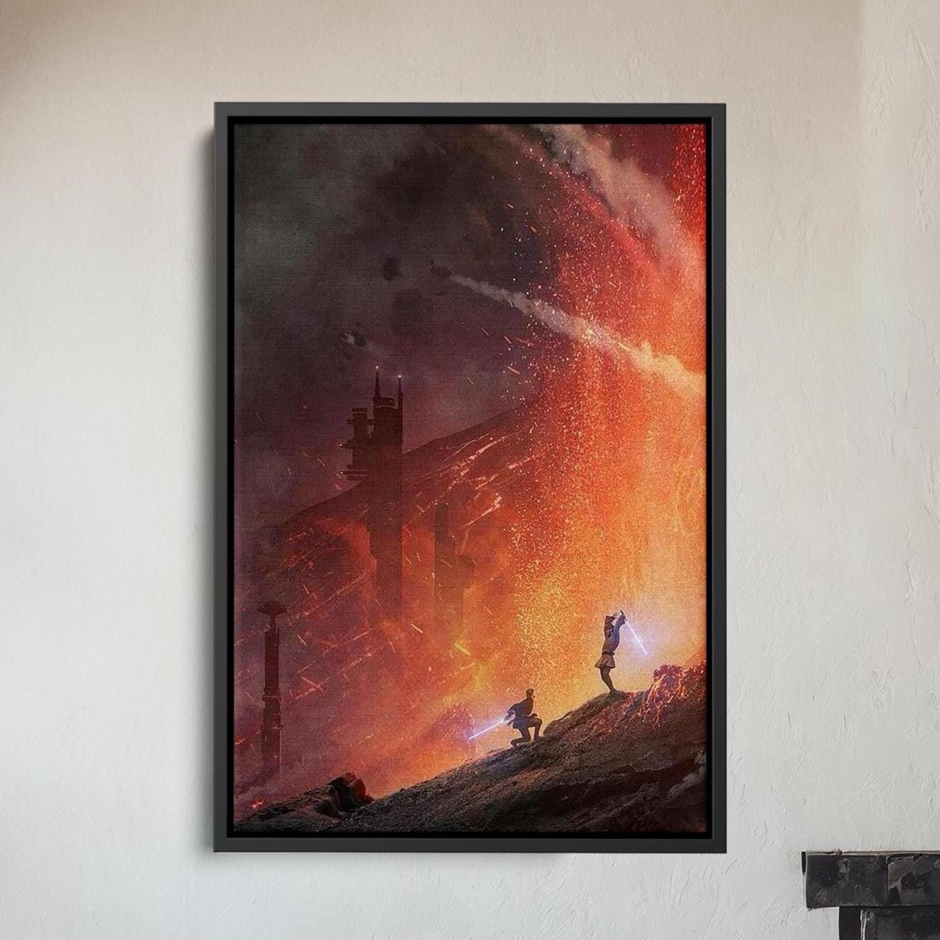 Revenge Of The Sith Final Duel Canvas Wall Art, Starr Warss Episode Iii Art Print