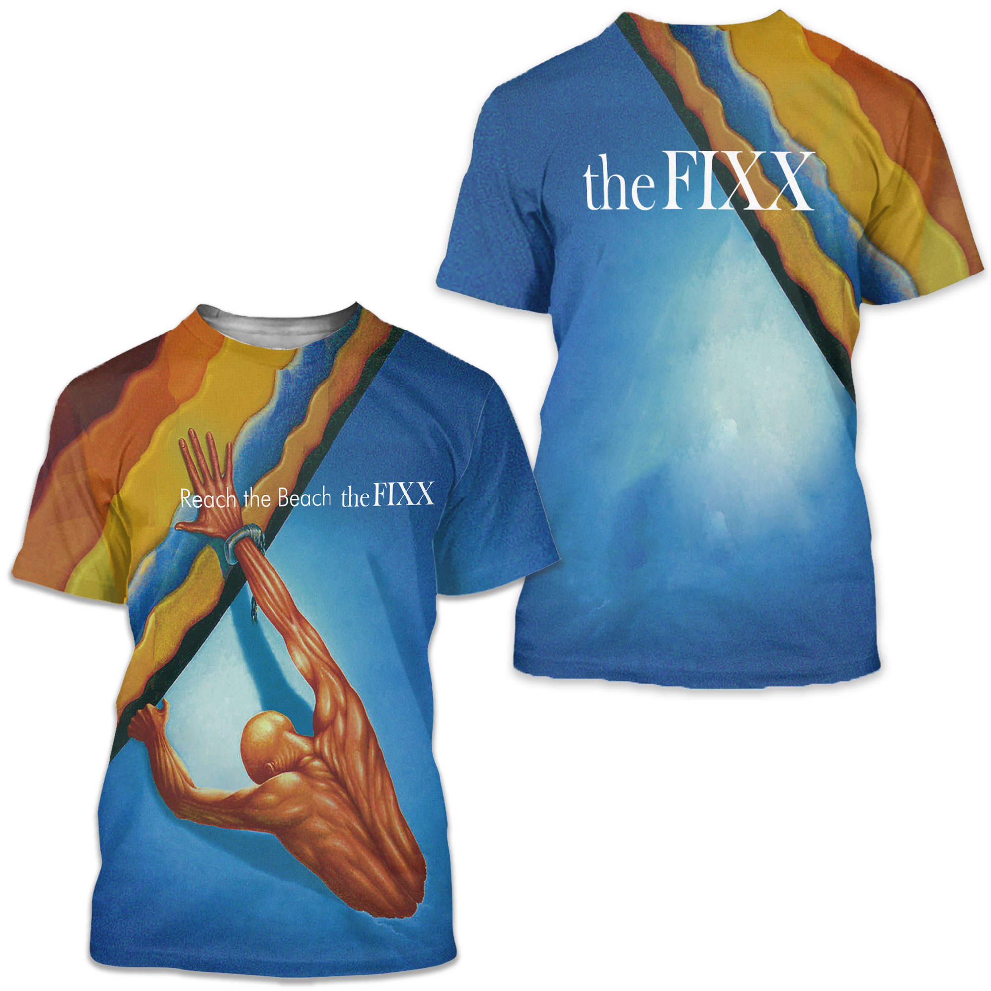 The Fixx Reach The Beach Album Cover Aop 3d T-shirt