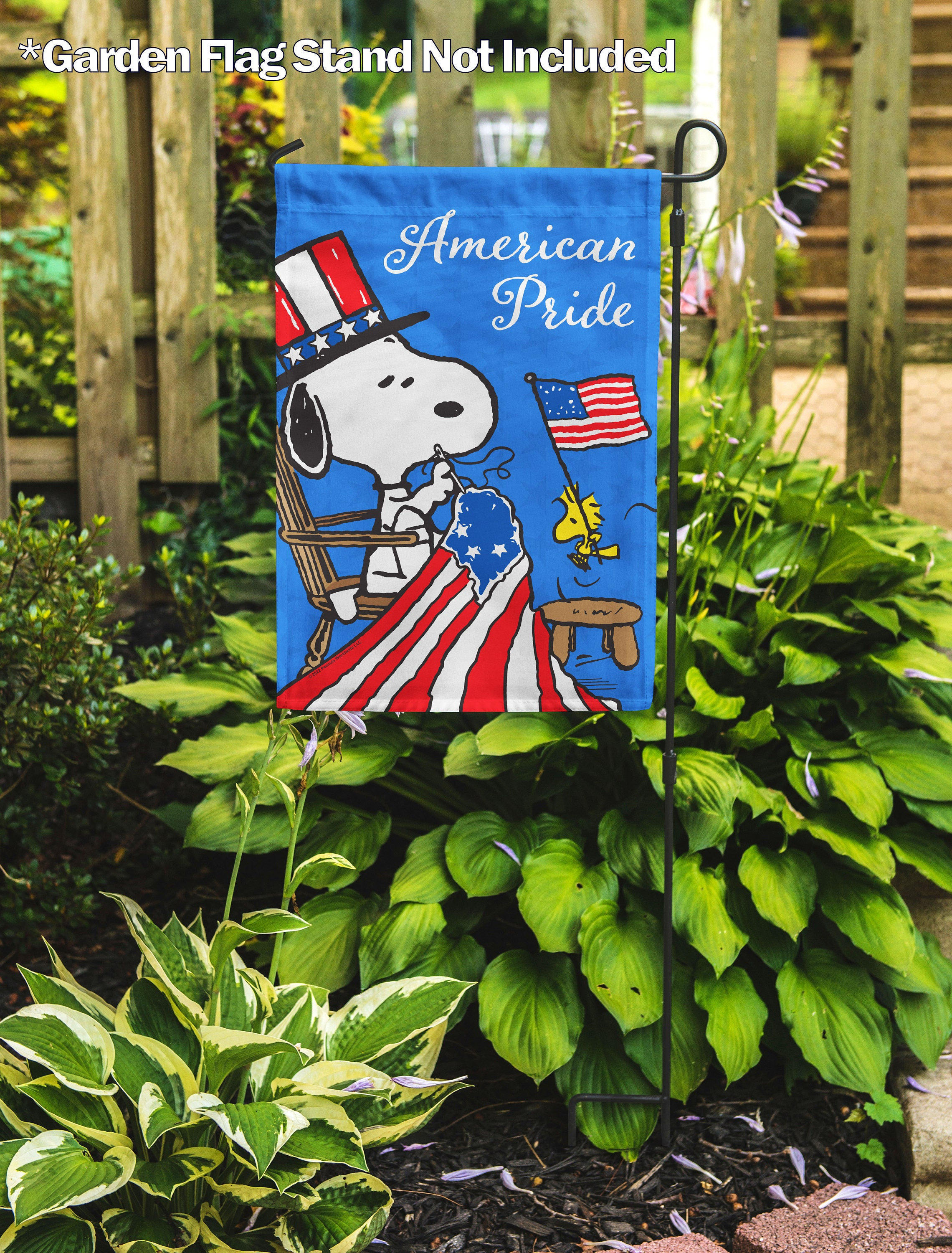Proud To Be American Snoopy Garden Flag, Outdoor Decor