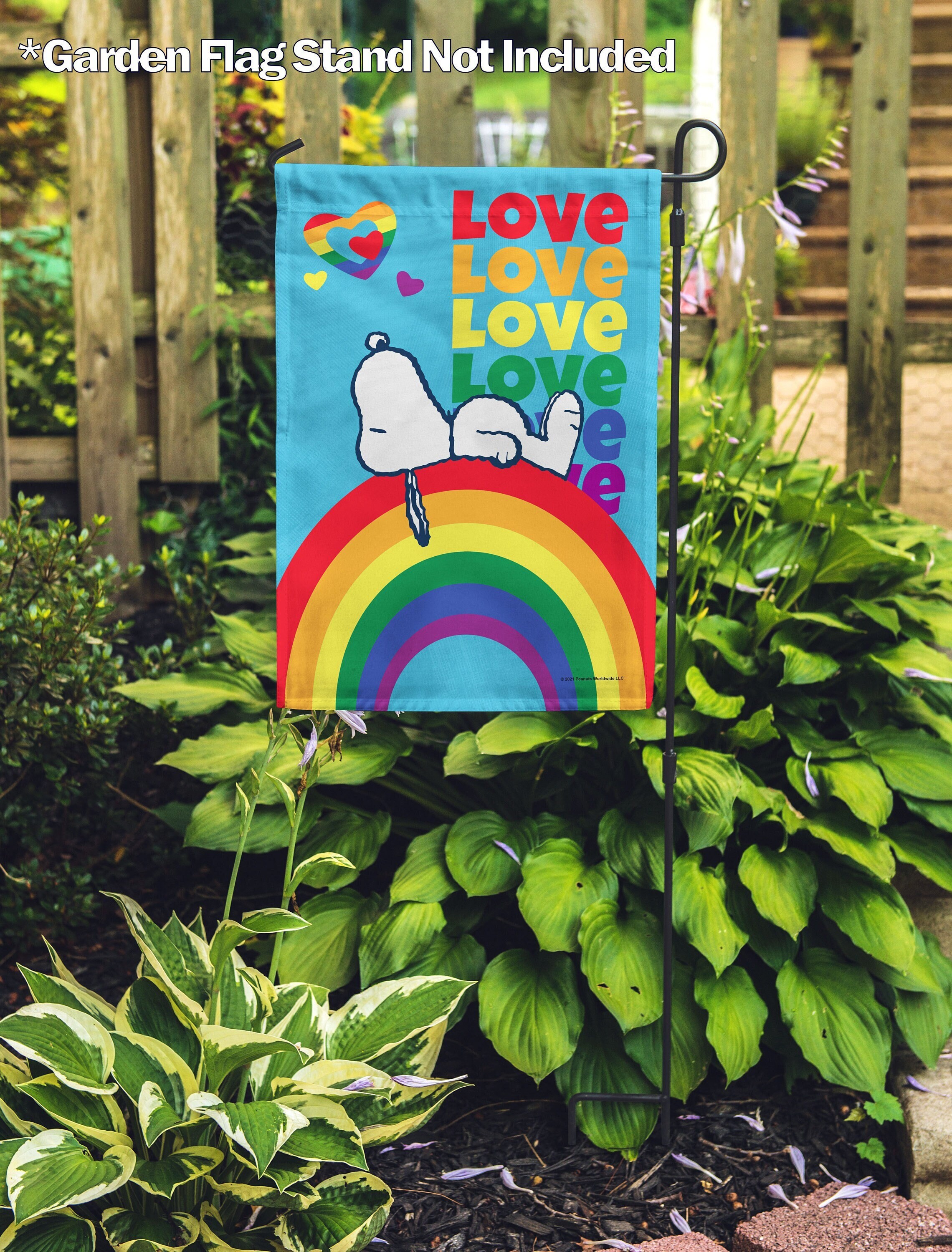 Rainbow Pride Snoopy Garden Flag, Outdoor Decor