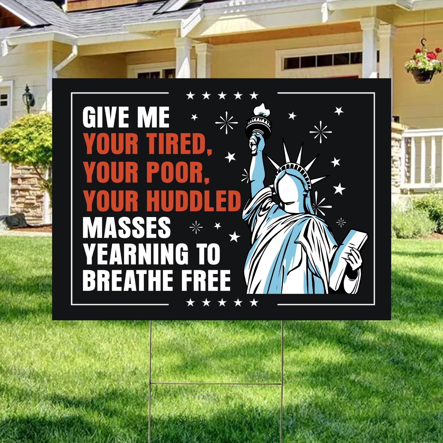 Anti Trump Yard Sign, Democracy Sign, Protest Lawn Sign, Resist Sign
