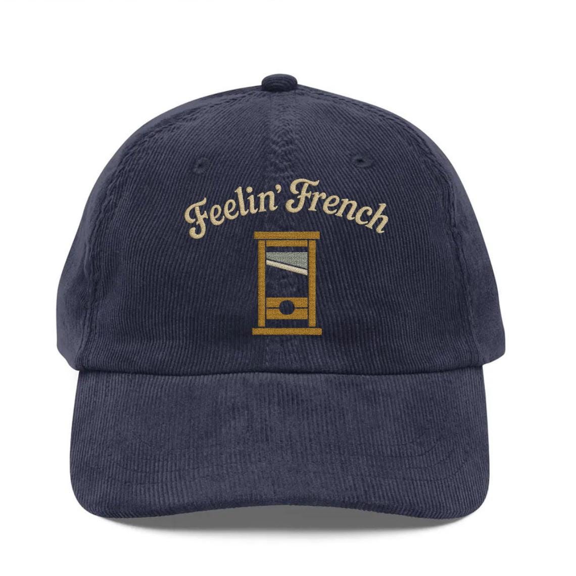 Feelin French Guillotine Corduroy Hat, Anti Capitalism Hat