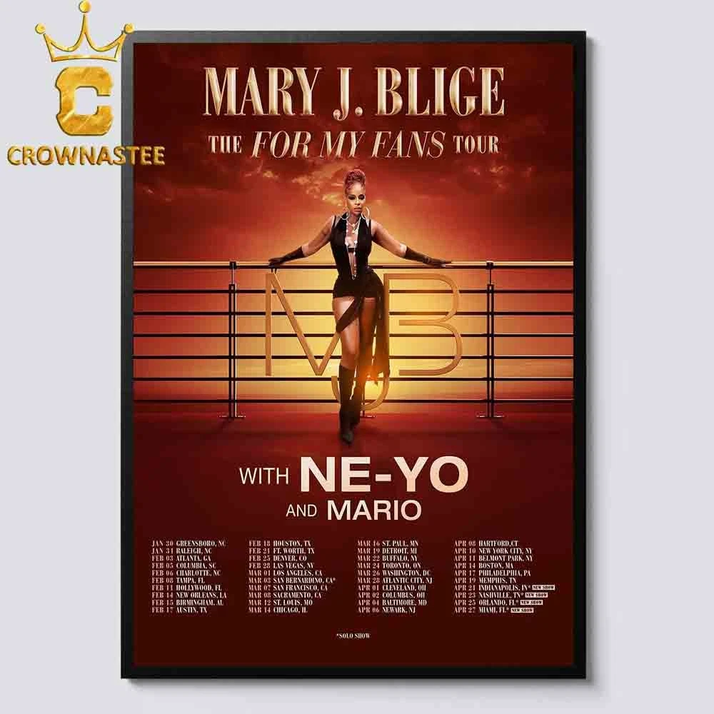 New Mary J Blige The For My Fans Tour Dates 2025 Home Decor Poster