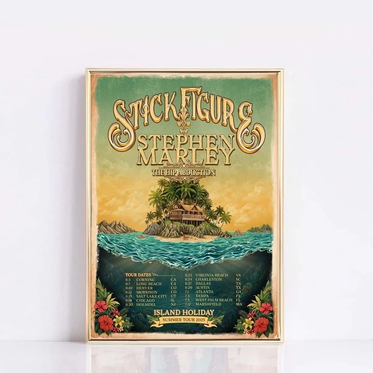 Stick Figure Island Holiday Summer Tour Dates 2025 Poster