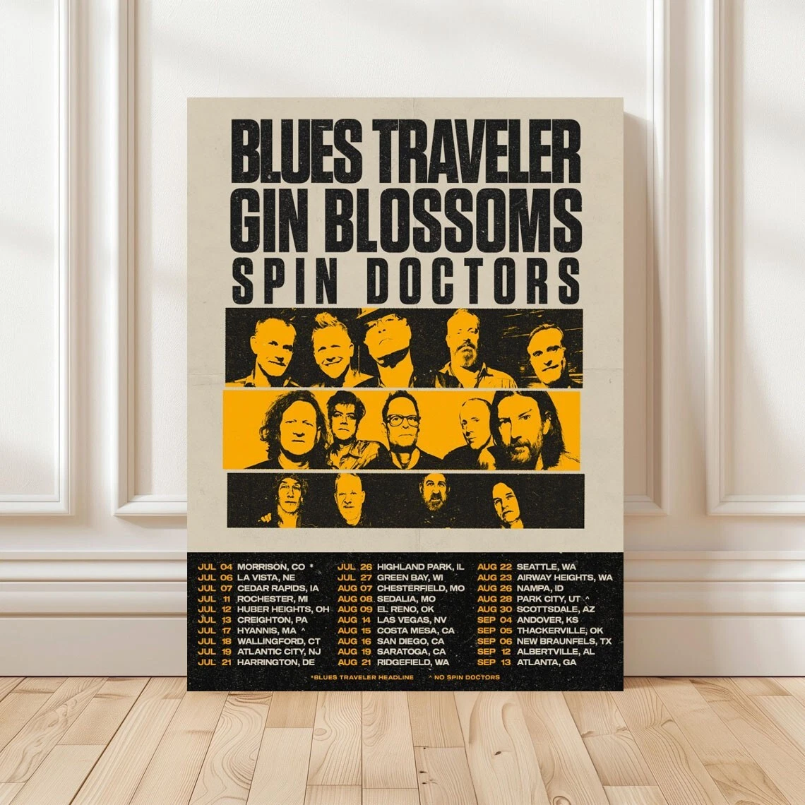 Blues Traveler And Gin Blossoms Announce Co-headline 2025 Tour Poster No Frame