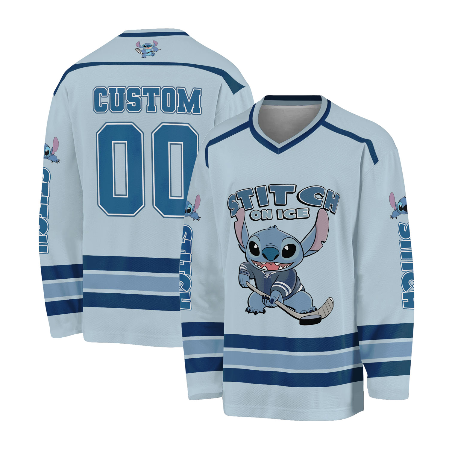 Customized  Stitchh Hockey Classic Light Blue Jersey, Hockey Custom Shirt, Hockey Team Jersey, Hockey Lovers Gifts