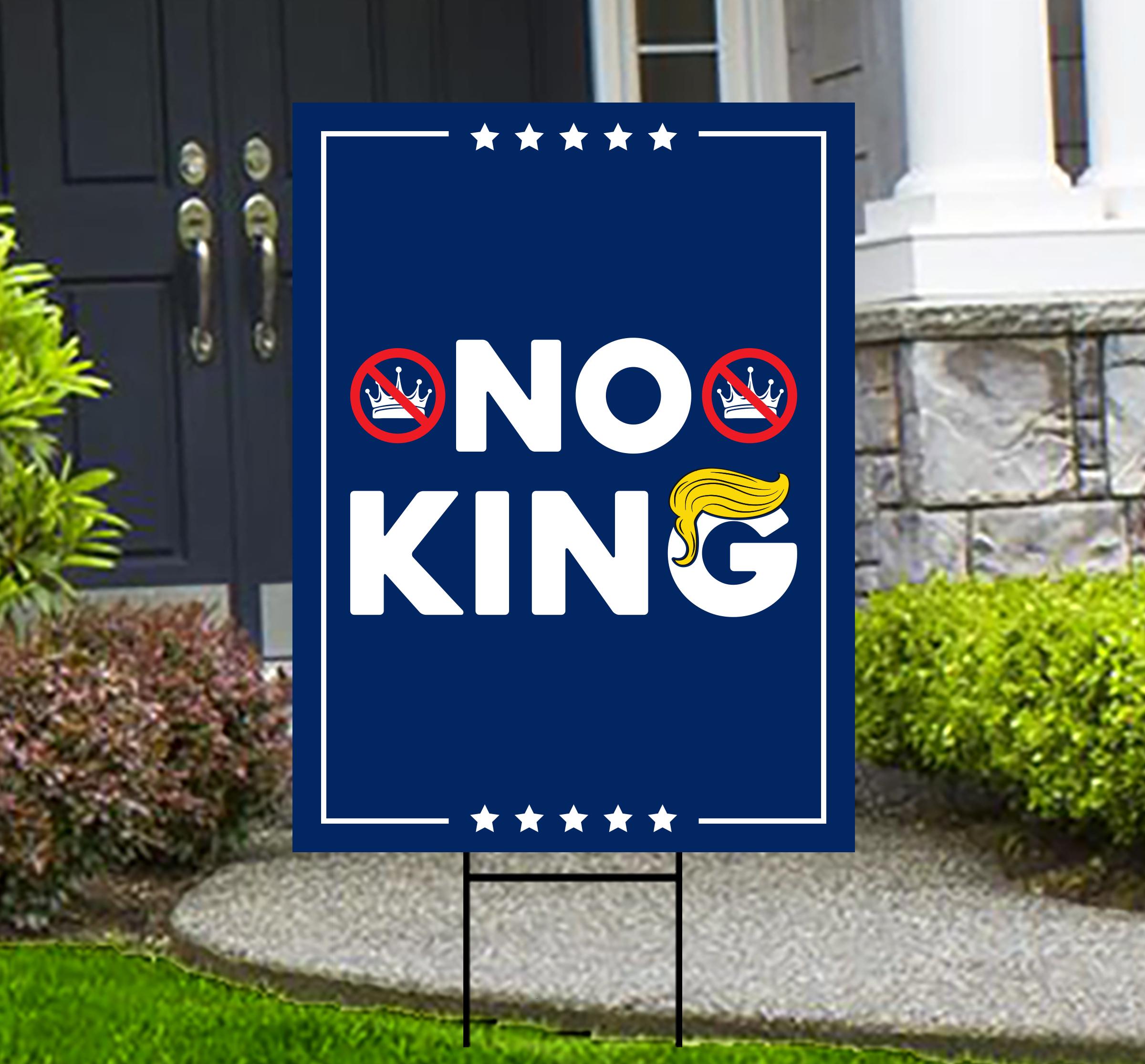 No Kings In America Yard Sign - Resist Hate Lawn Sign, Anti-trump Sign, Resist Racism