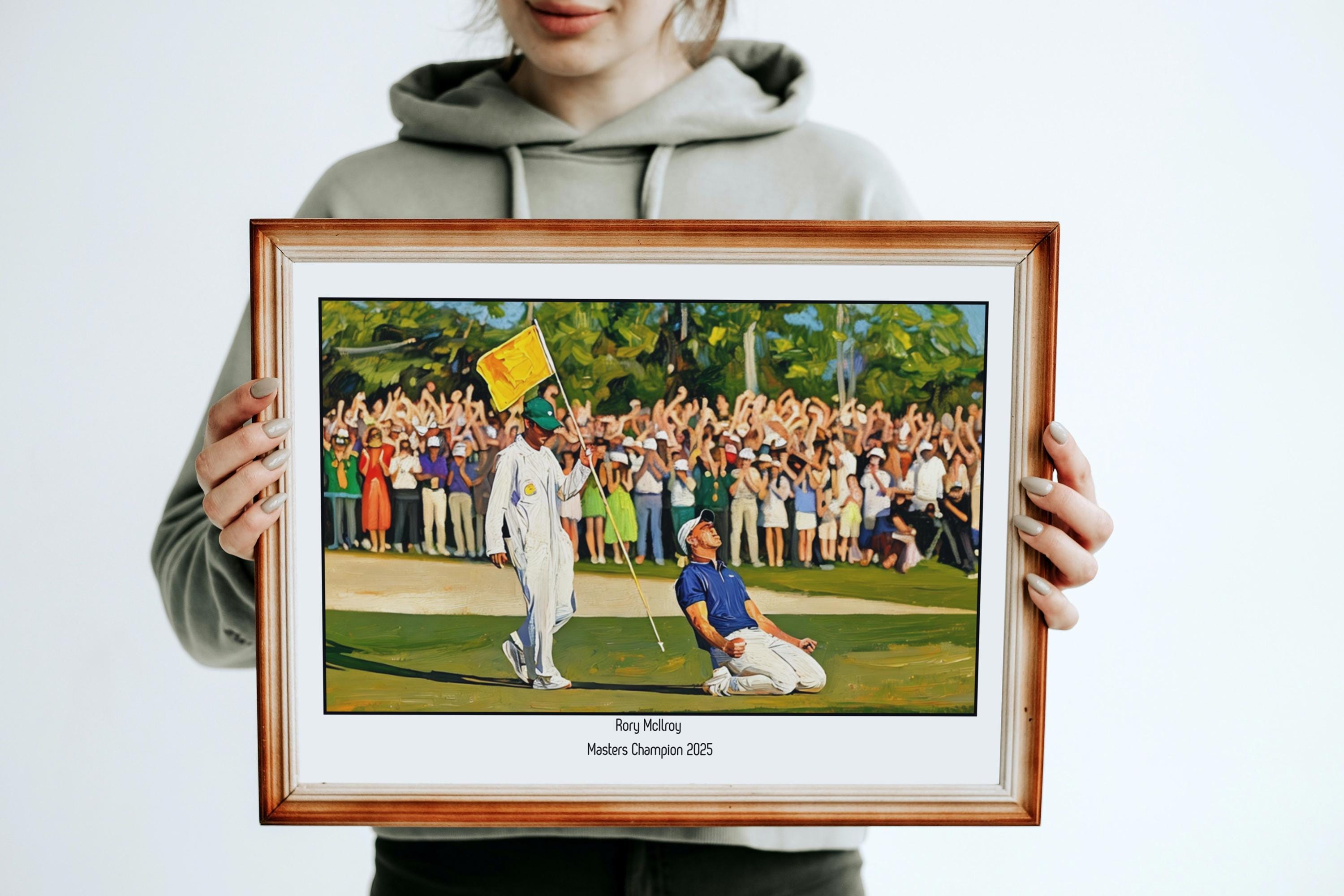 Rory Mcilroy Oil Painting Print | Golf | Golf Poster | Sporting Icon | Golf Wall Art