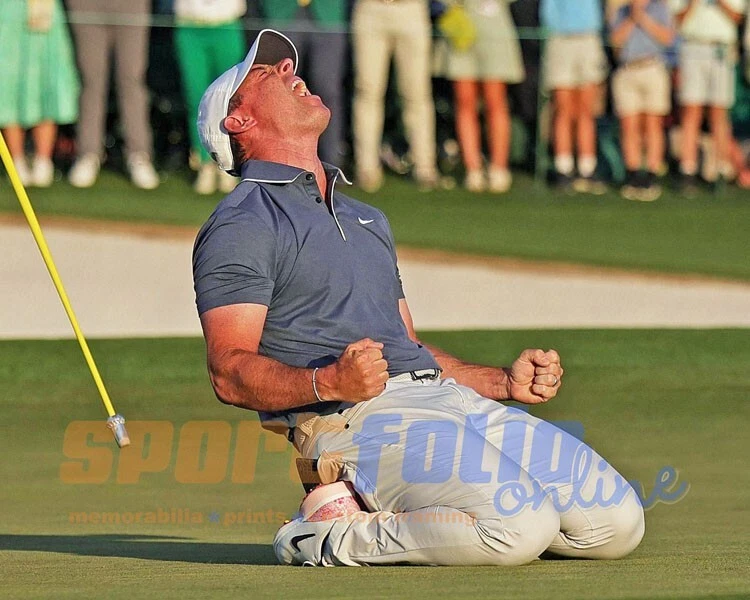 2025 Masters Winner Rory Mcilroy Glossy, Photo Golf Print 18th Hole Poster
