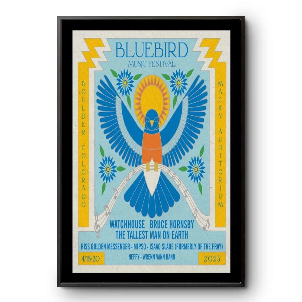 Bluebird Music Festival Macky Auditorium April 18-20 2025 Tour Poster