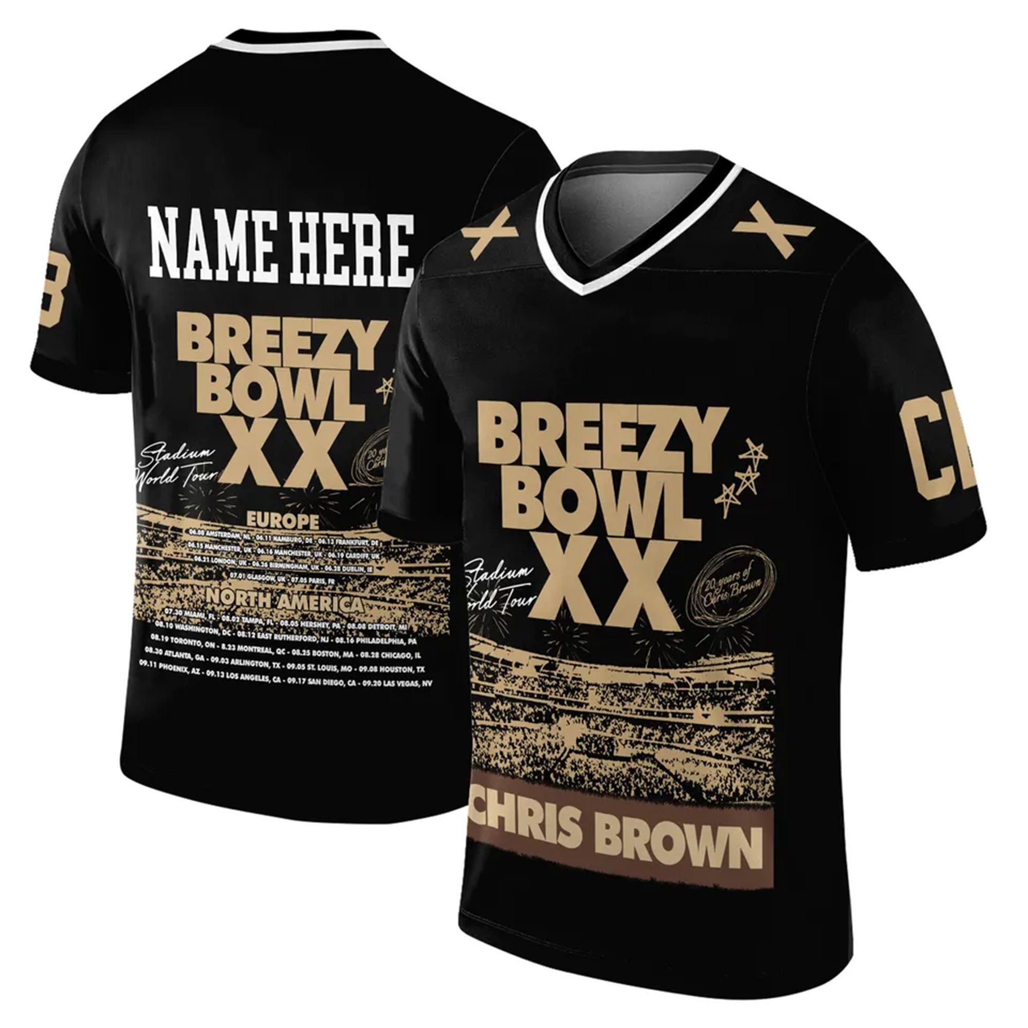 Chris Brown Breezy Bowl Tour Jersey, Chris Brown Merch, Breezy Bowl Merch