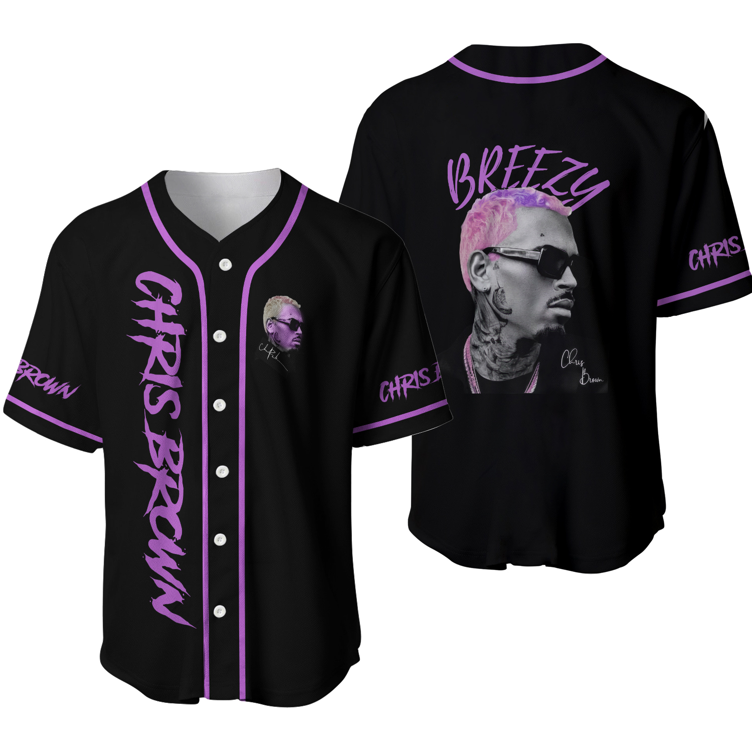 Chris Brown Jersey Shirt, Chris Brown Baseball Jersey