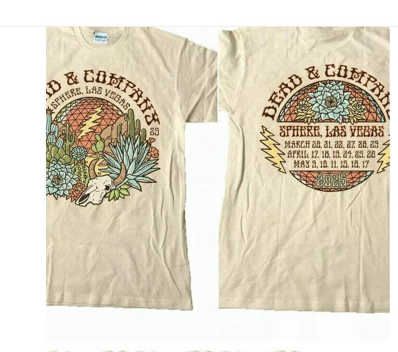 Dead And Company In Las Vegas Tour 2025 T-shirt 2 Side An45226