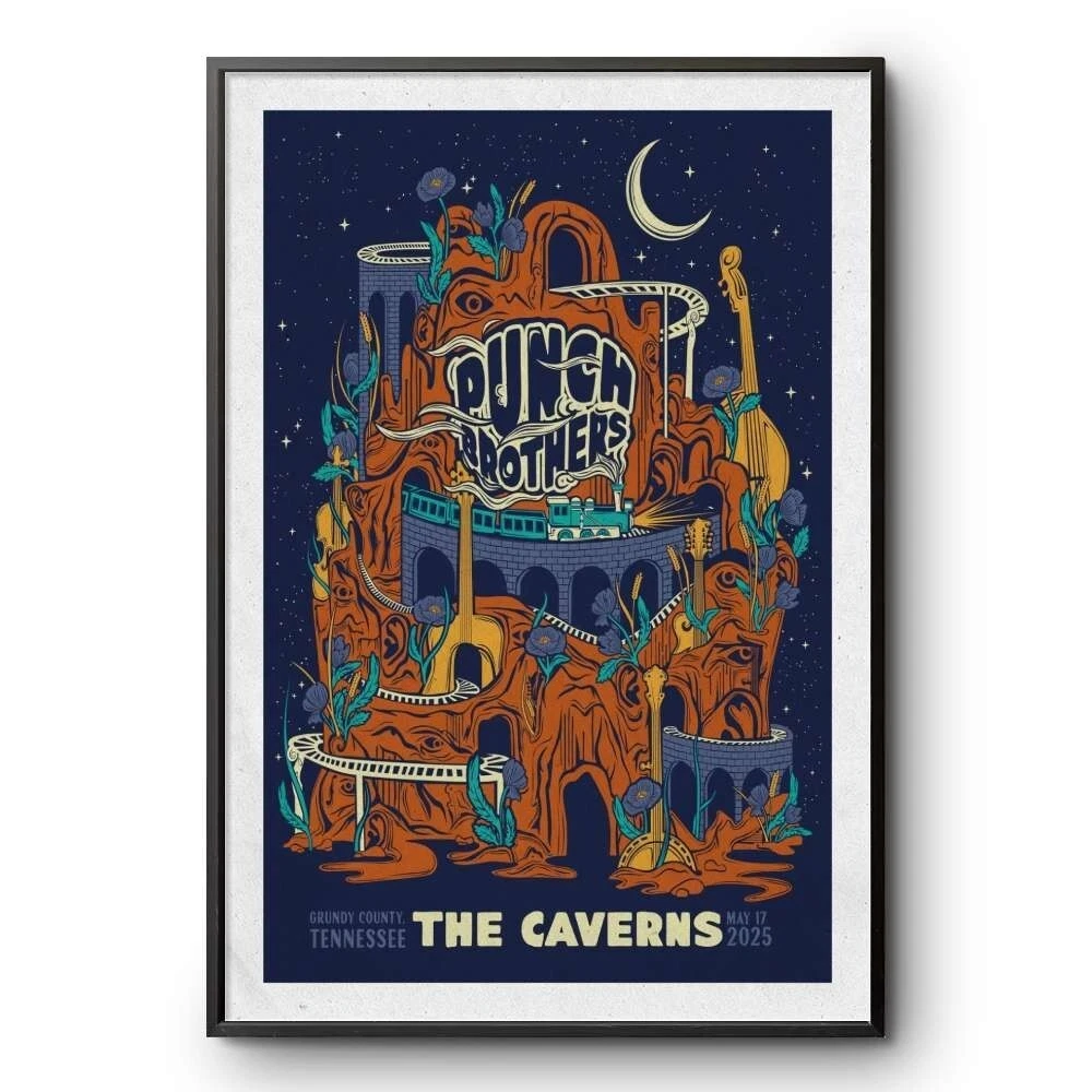 Punch Brothers The Caverns, Pelham, Tn May 17 2025 Tour Poster