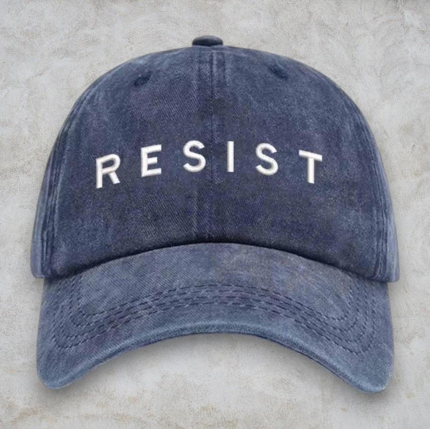 Resist Embroidered Hats, Political Protest Resist Baseball Cap