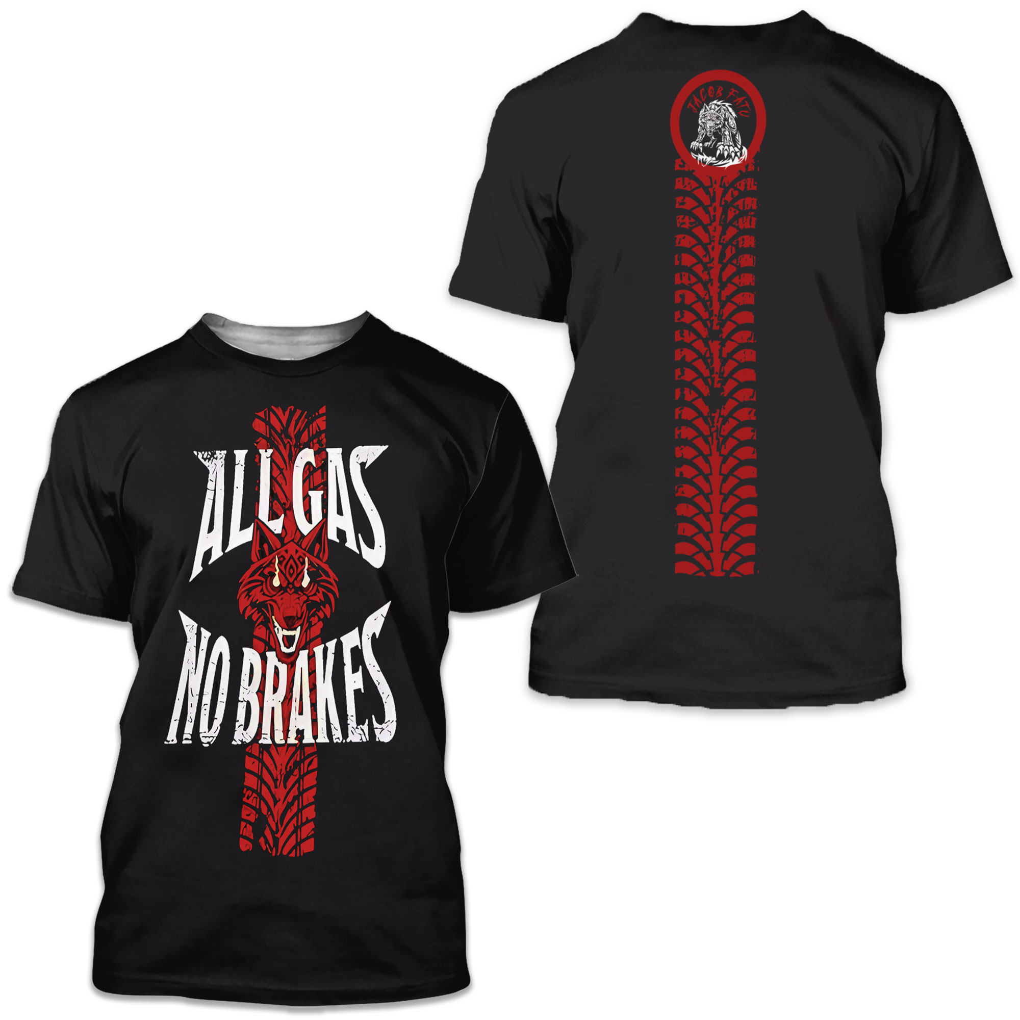 Jacob Fatu All Gas No Brakes Wrestling Entertainment 2025 T-shirt 3d