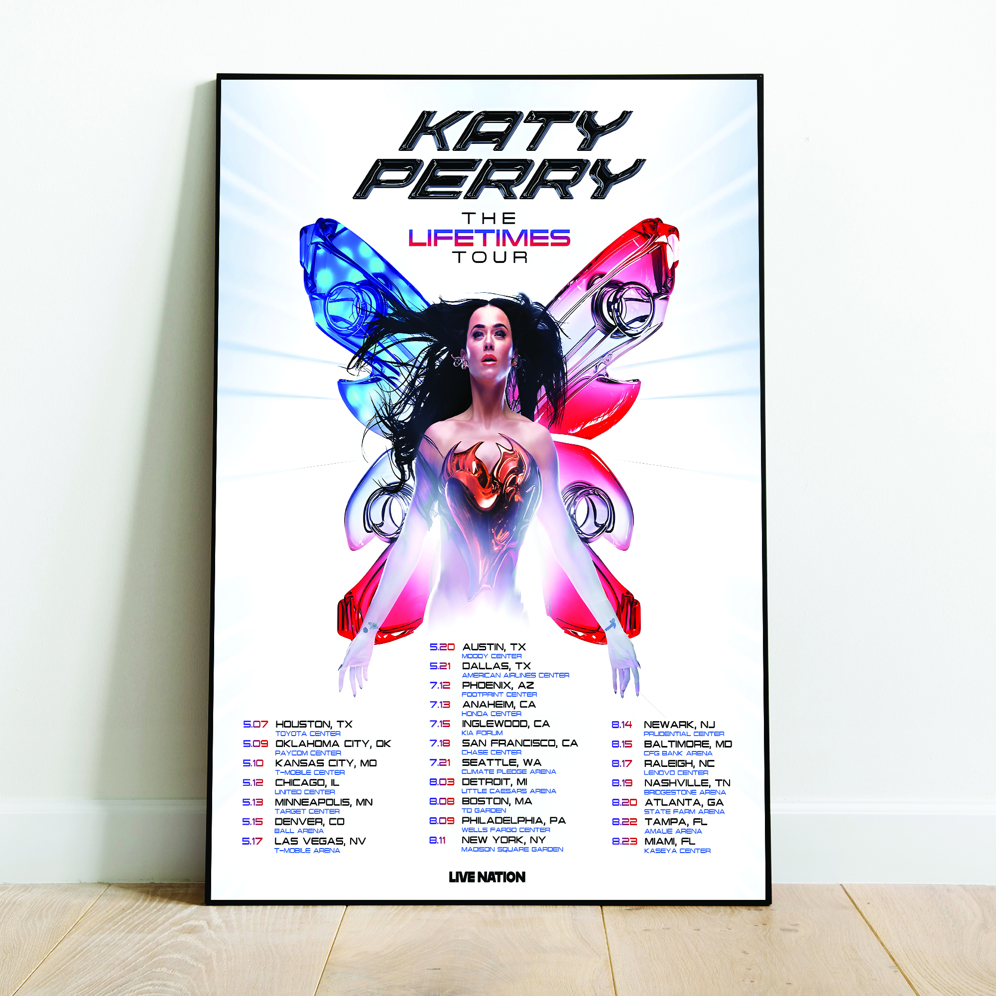 Katy Perry Us Lifetimes Tour 2025 Poster