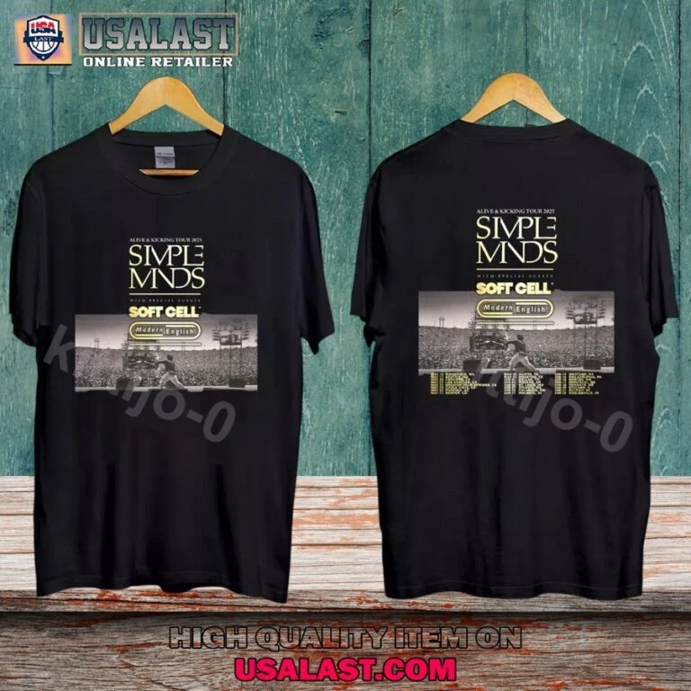 Simple Minds Bring Alive &amp; Kicking Tour 2025 T-shirt