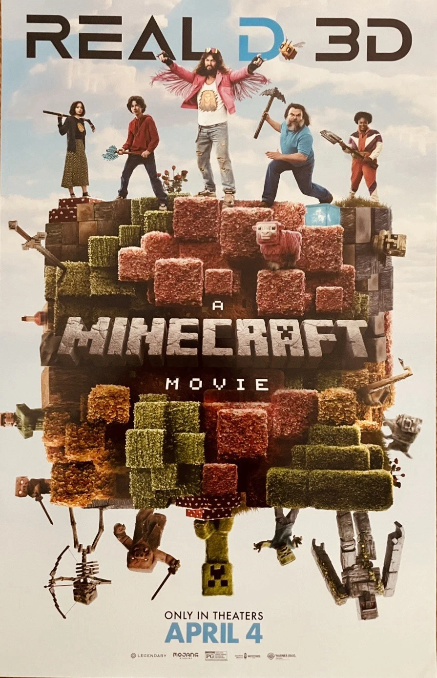 2025 Minecraft The Movie Cinemark Amx Regal Movie Poster