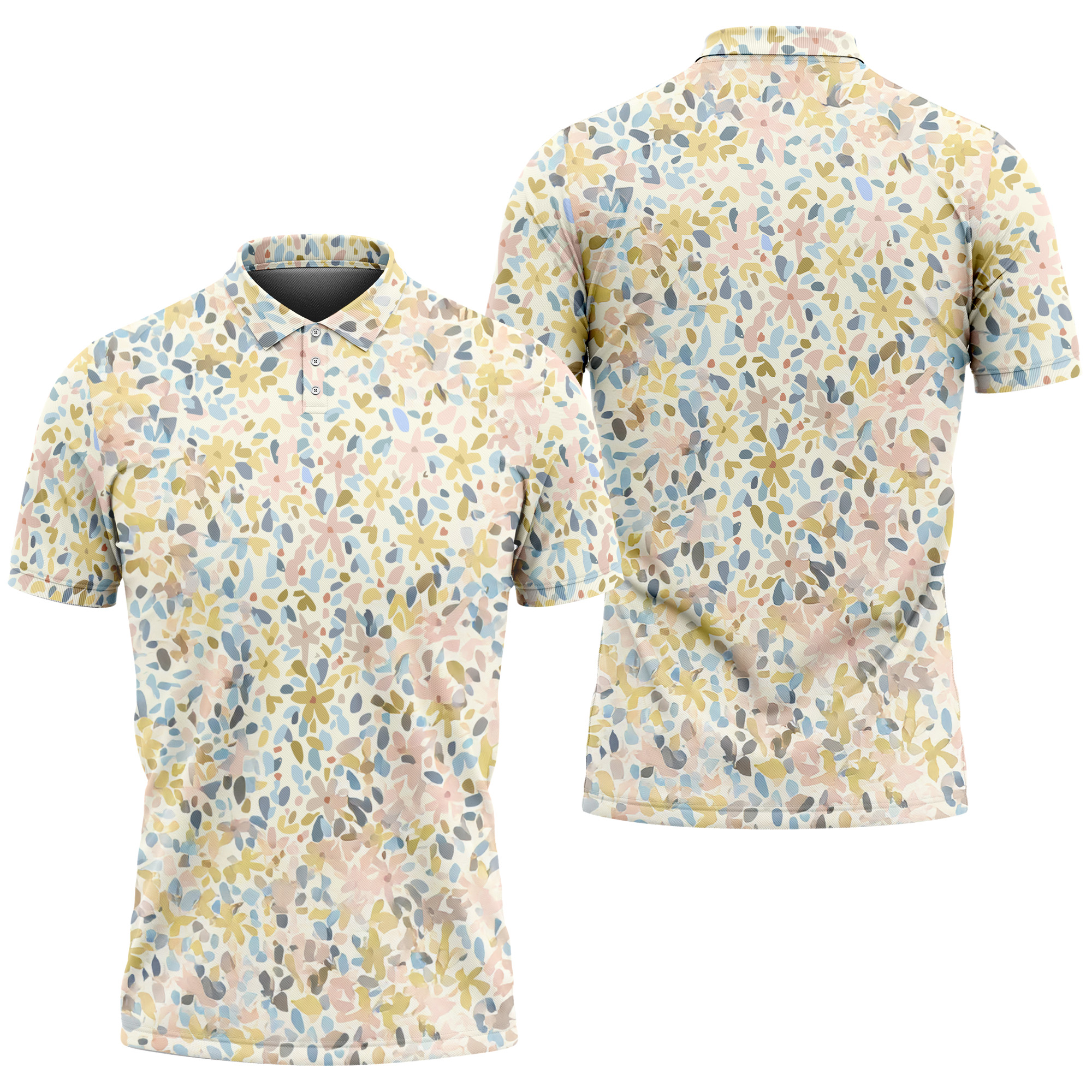 Cute Flower Women Polo Shirt