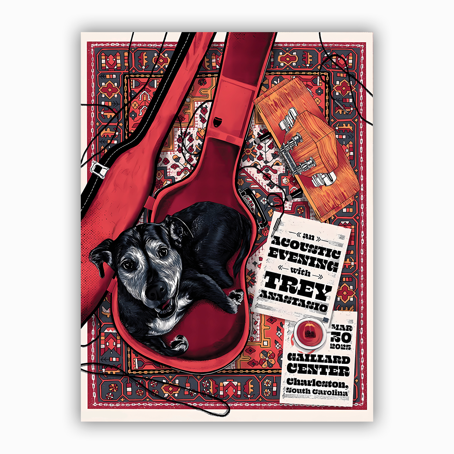 Trey Anastasio In Charleston, Sc On Mar 30 2025 Tour Poster