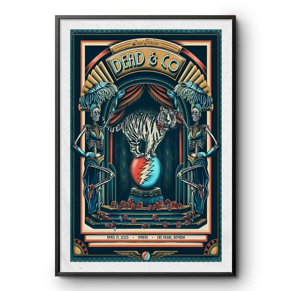 Dead & Company Sphere Las Vegas, Nv Apr 17 2025 Concert Poster