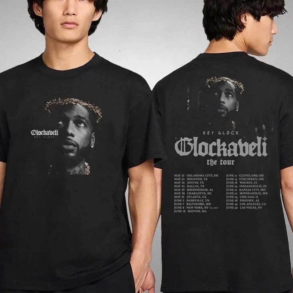 Key Glock Glockaveli Album The Tour Dates 2025 Artwork Two Sides Unisex T-shirt