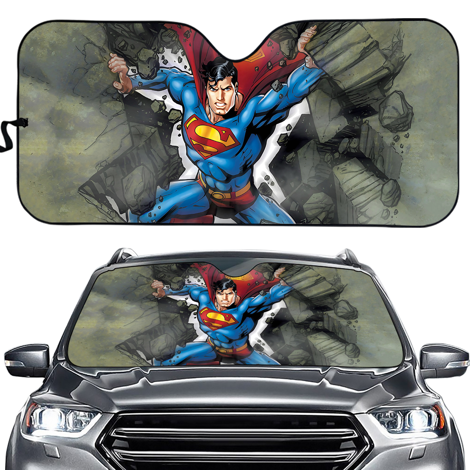 Superman Foldable Car Truck Sun Shade Reflective Visor Windshield