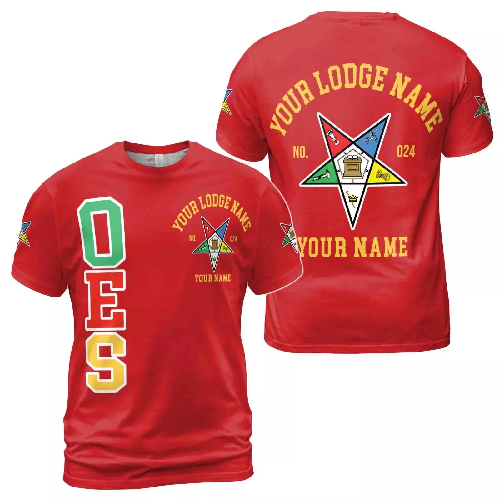 Custom Name Order Of The Eastern Star 3d T Shirt