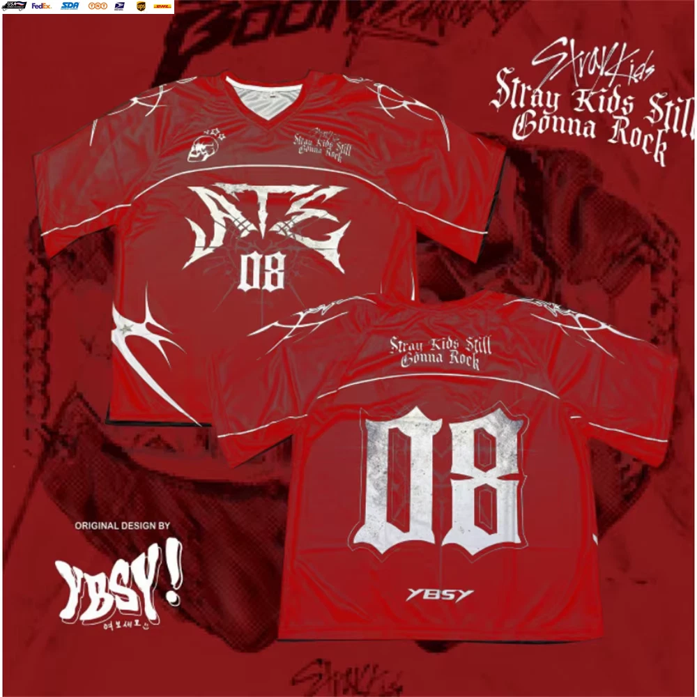 Ybsy! Straykids Jersey 2025  Men  New Summer Women Short Sleeve T