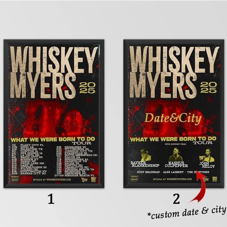 Whiskey Myers 2025 What We Were Born To Do Tour Poster