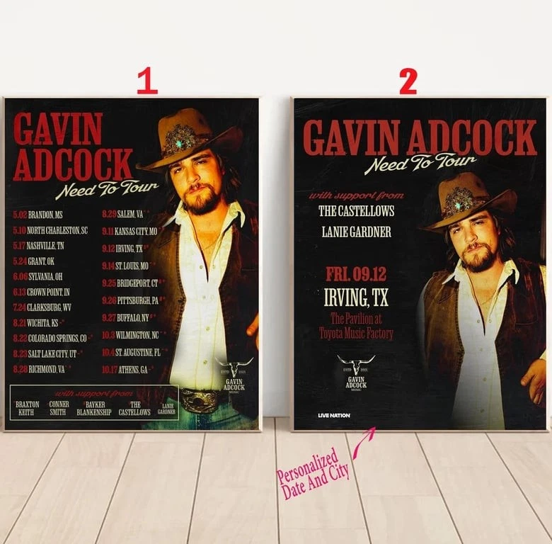 Gavin Adcock Tour 2025 Poster