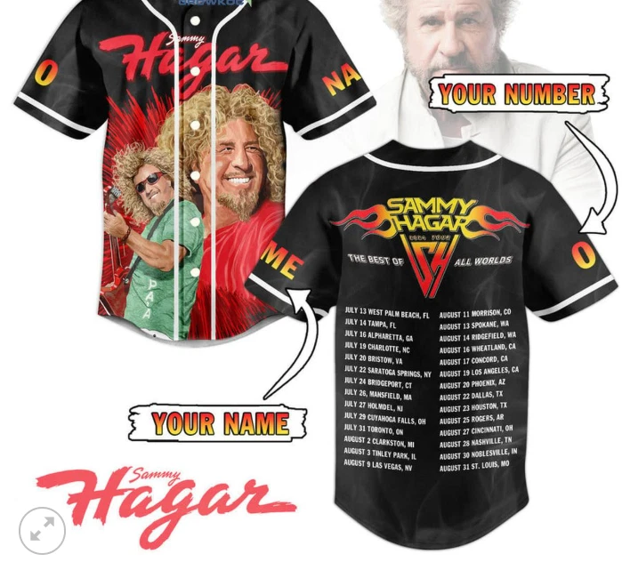 Sammy Hager 2024 Tour With Schedule Baseball Jersey