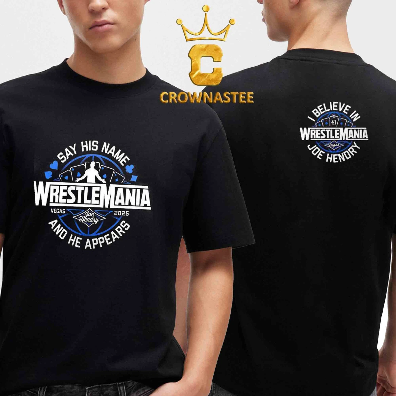 Joe Hendry Wrestlemania 41 Wrestling Entertainment Las Vegas 2025 Two Sided T Shirt