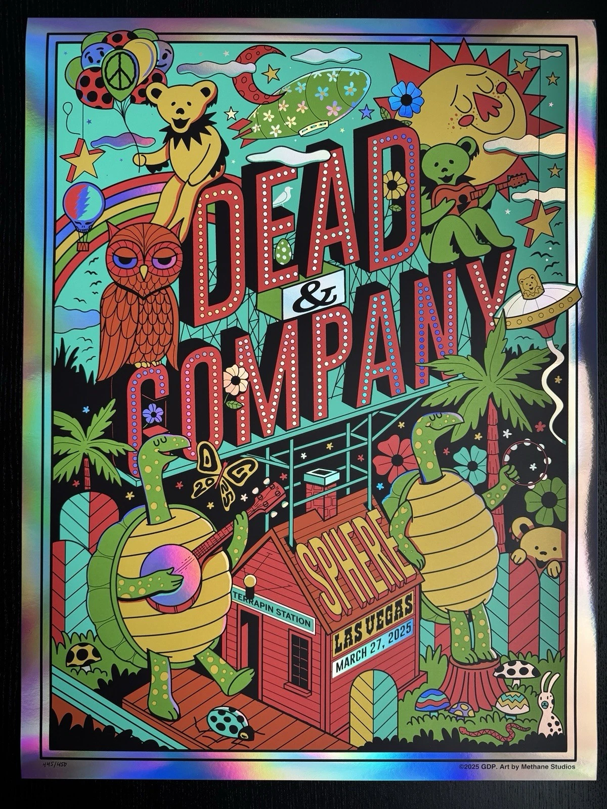 Dead & Company 3/27/2025 Foil Daily Poster Sphere Las Vegas